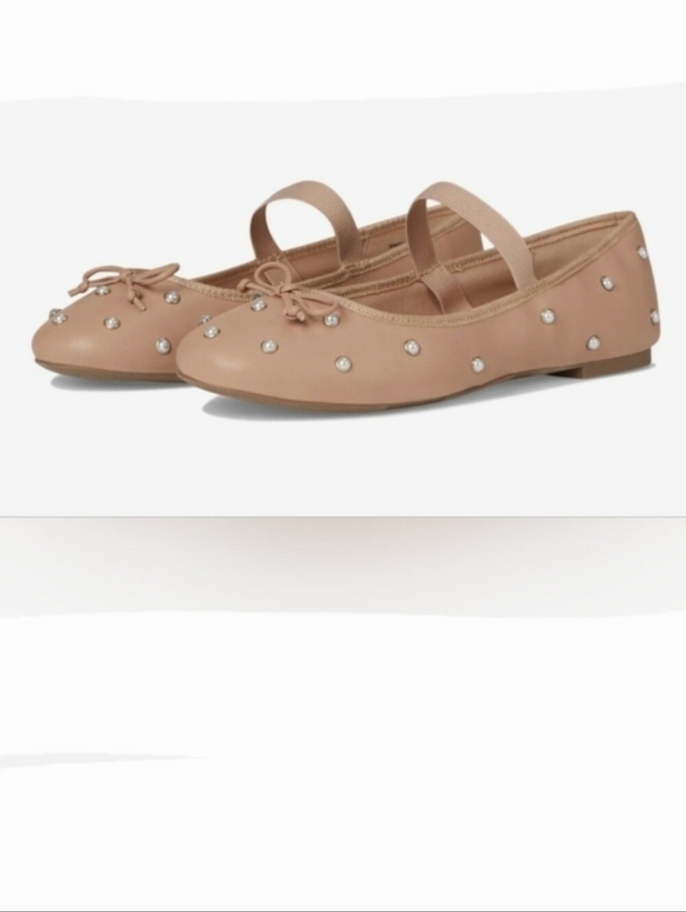 Aldo Byanca tan caramel Embellished Cross-Strap Ballet‎ Flats size 9 brand new